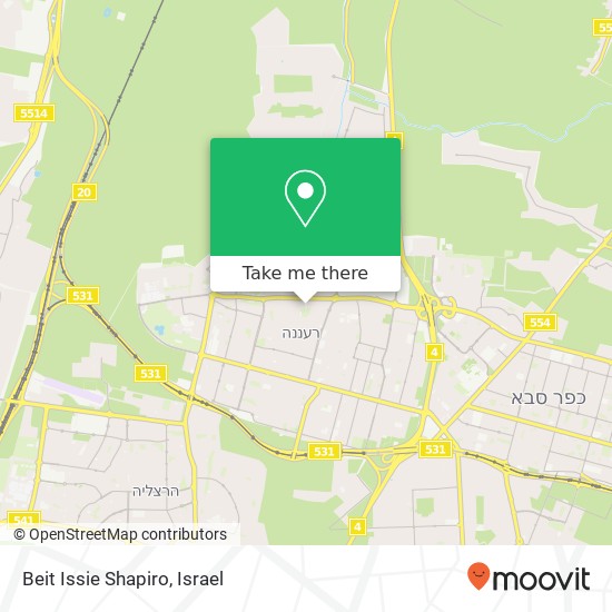 Beit Issie Shapiro map