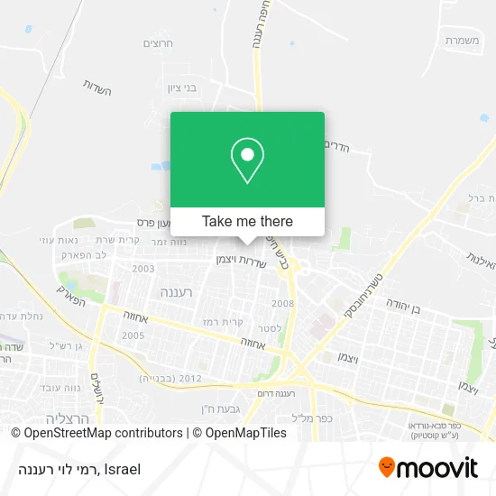 Карта רמי  לוי רעננה