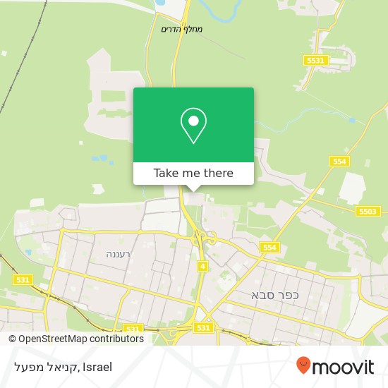 קניאל מפעל map