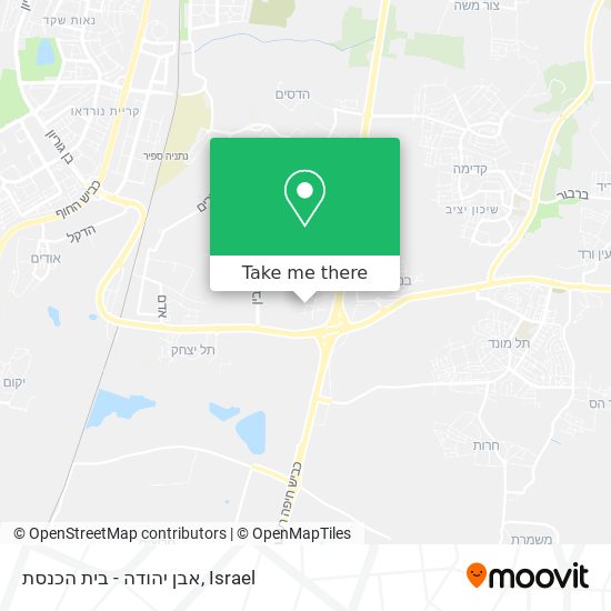 Карта אבן יהודה - בית הכנסת