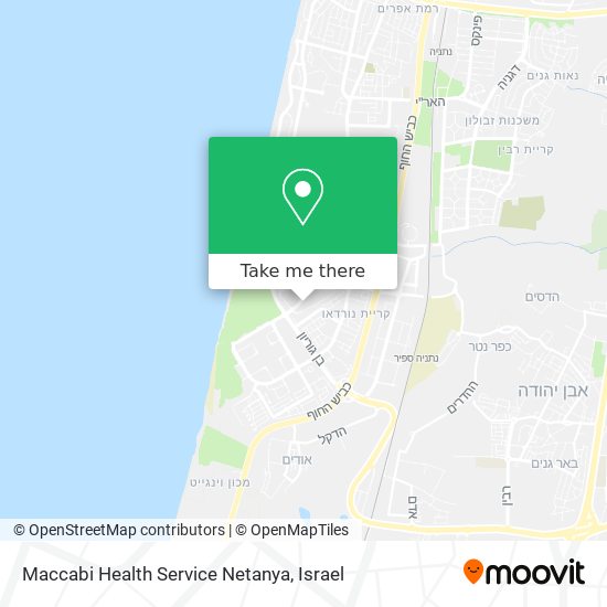 Карта Maccabi Health Service Netanya