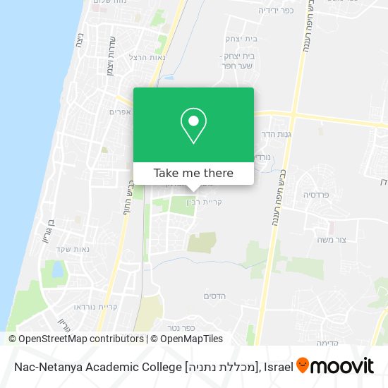 Nac-Netanya Academic College [מכללת נתניה] map