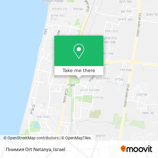 Карта Пнимия Ort Netanya