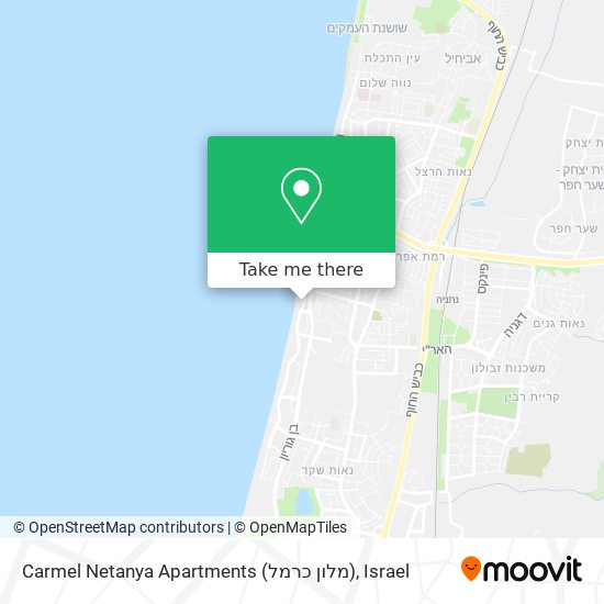 Carmel Netanya Apartments (מלון כרמל) map