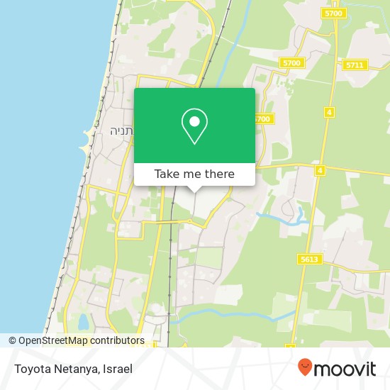Карта Toyota Netanya