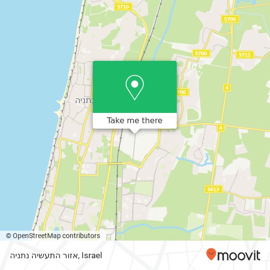 אזור התעשיה נתניה map