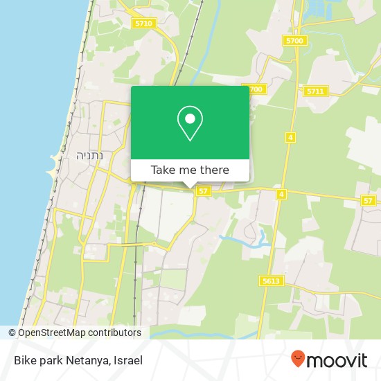 Карта Bike  park Netanya