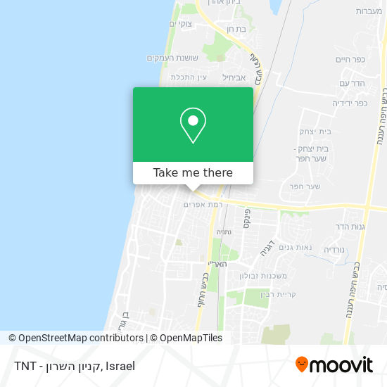 TNT - קניון השרון map