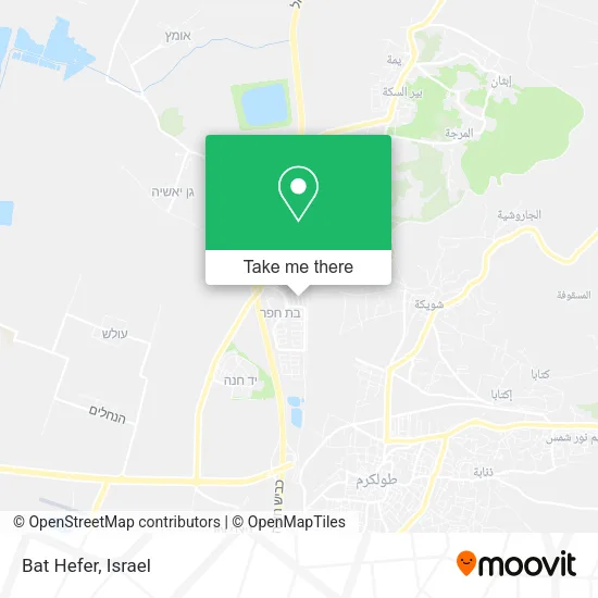 Bat Hefer map