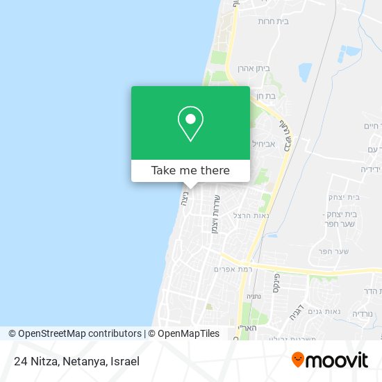 24 Nitza, Netanya map