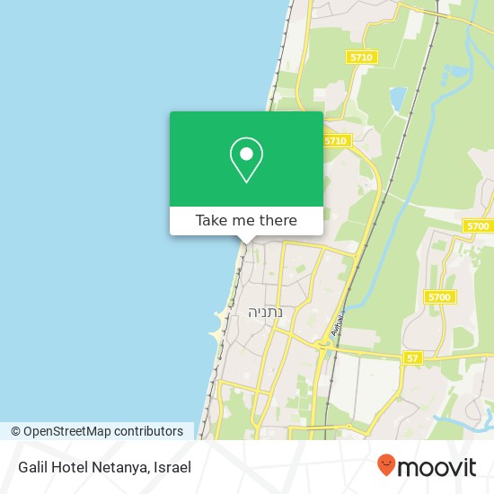 Galil Hotel Netanya map