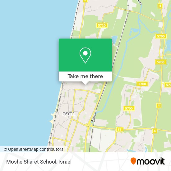 Moshe Sharet School map