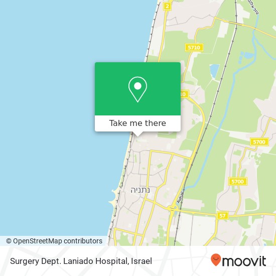Карта Surgery Dept. Laniado Hospital