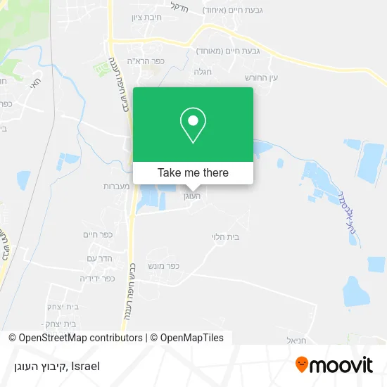 Карта קיבוץ העוגן