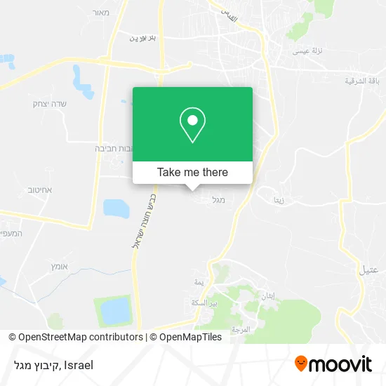 Карта קיבוץ מגל