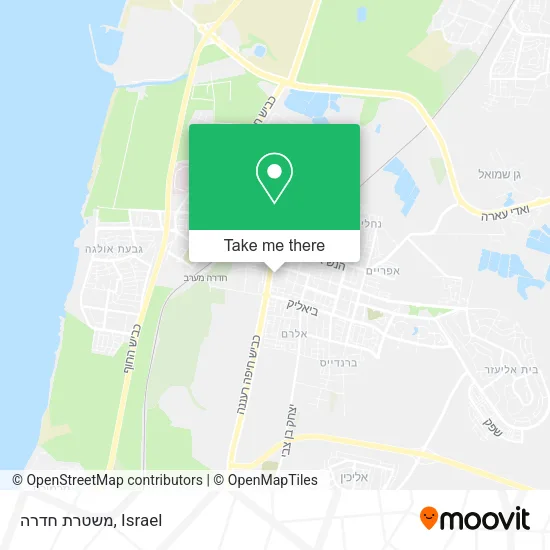 Карта משטרת חדרה
