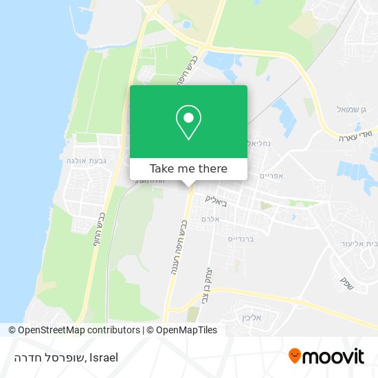 שופרסל חדרה map