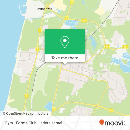 Gym - Forma Club Hadera map