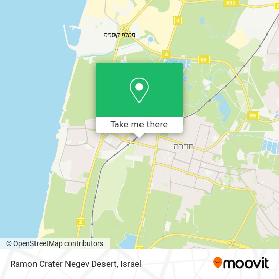 Ramon Crater Negev Desert map