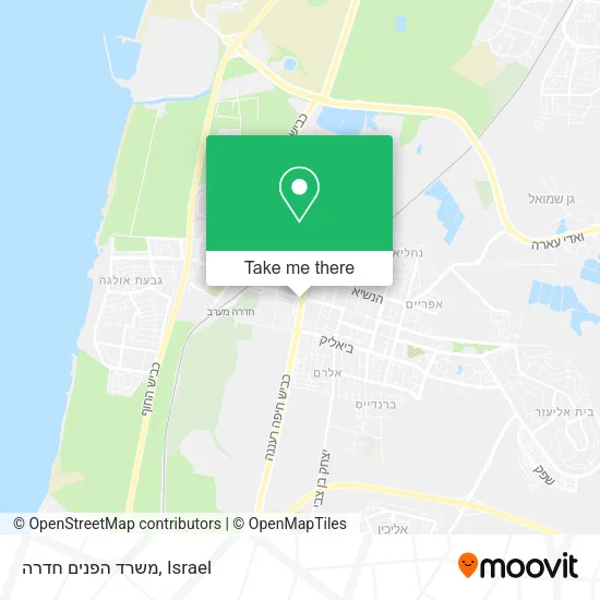 Карта משרד הפנים חדרה