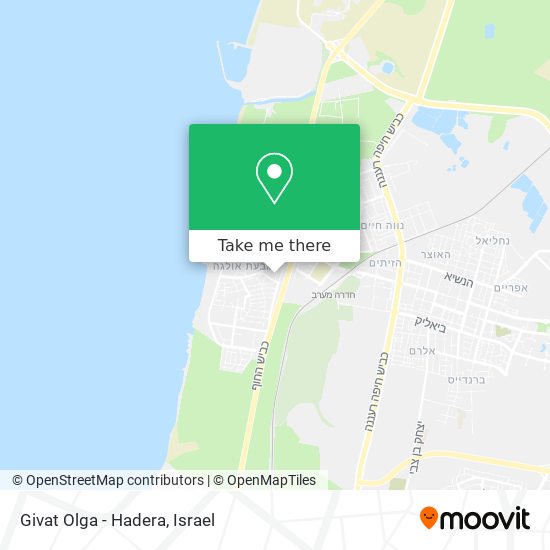 Карта Givat Olga - Hadera