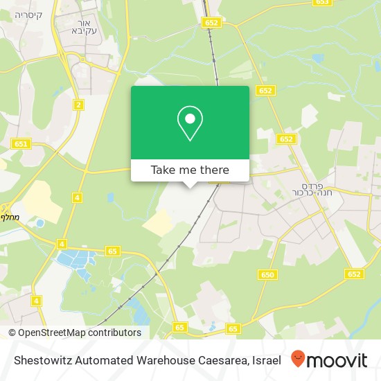 Карта Shestowitz Automated Warehouse Caesarea