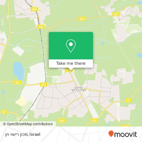 מכון רישוי חן map