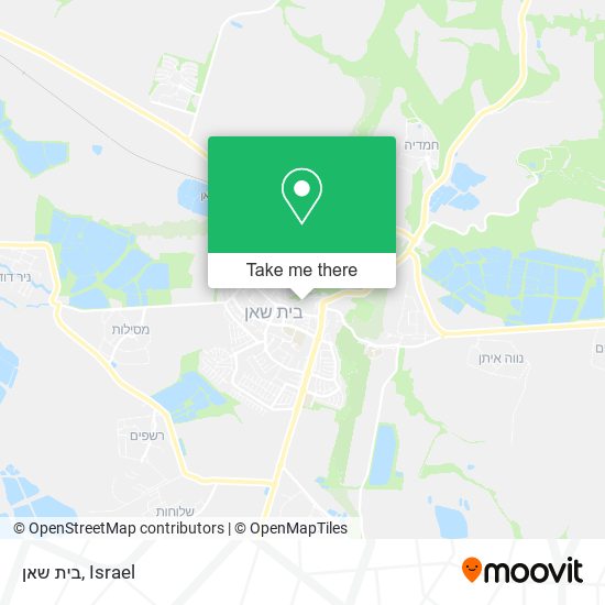 בית שאן map