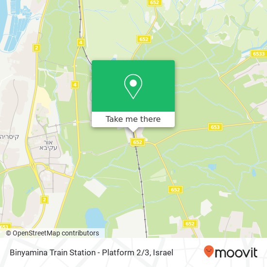 Binyamina Train Station - Platform 2 / 3 map