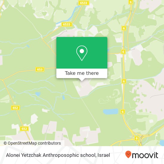 Alonei Yetzchak Anthroposophic school map