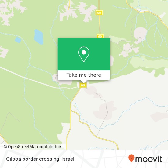 Карта Gilboa border crossing
