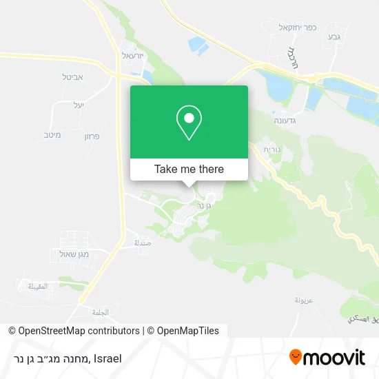 Карта מחנה מג״ב גן נר