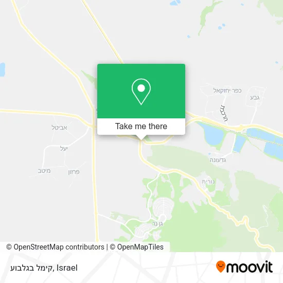 Карта קימל בגלבוע