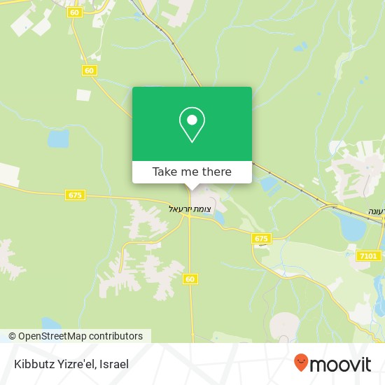 Карта Kibbutz Yizre'el