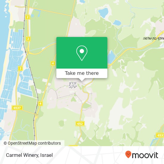 Carmel Winery map