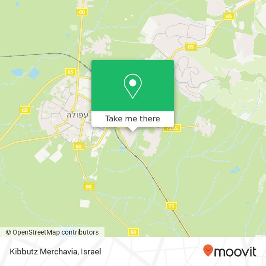 Kibbutz Merchavia map