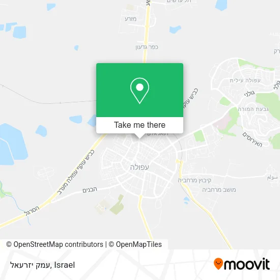 Карта עמק יזרעאל