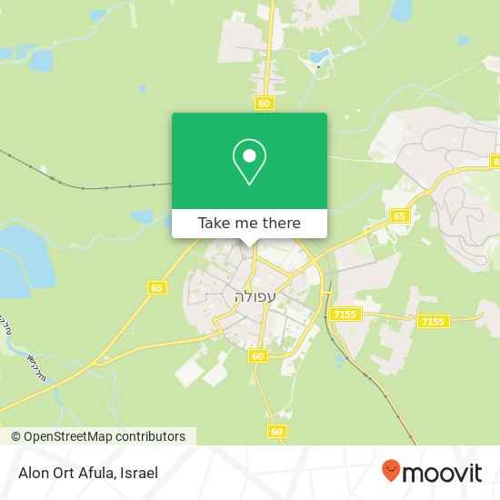 Alon Ort Afula map