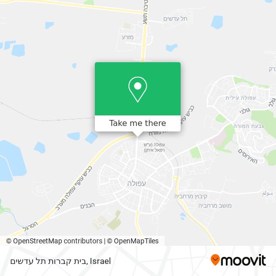 Карта בית קברות תל עדשים