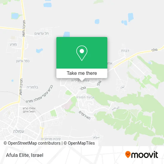 Карта Afula Elite