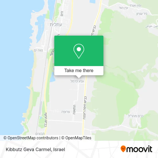 Карта Kibbutz Geva Carmel