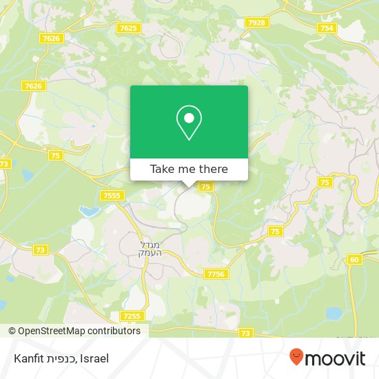 Kanfit כנפית map