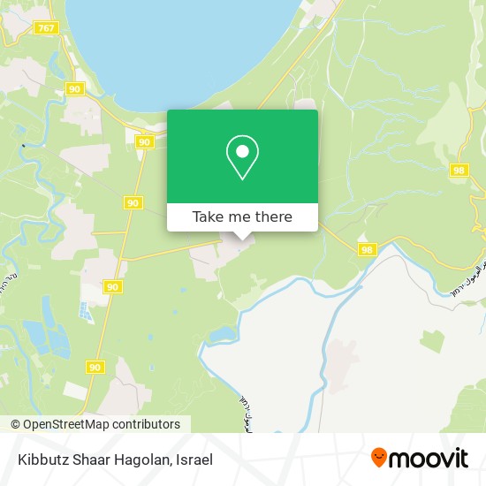 Kibbutz Shaar Hagolan map