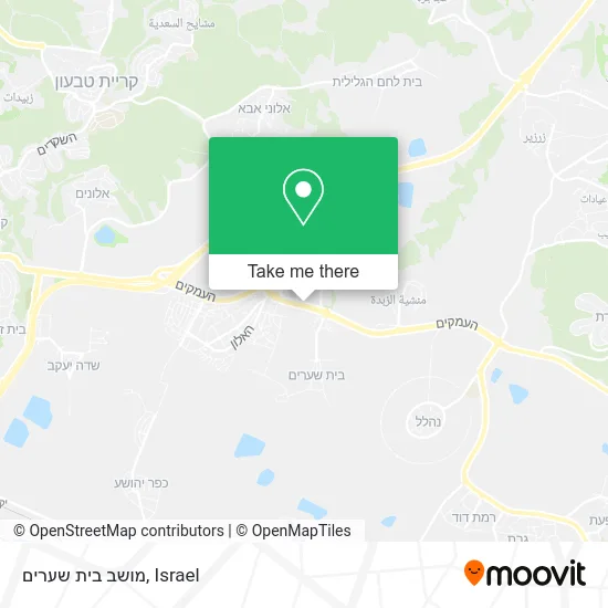 Beit Shearim Moshav map