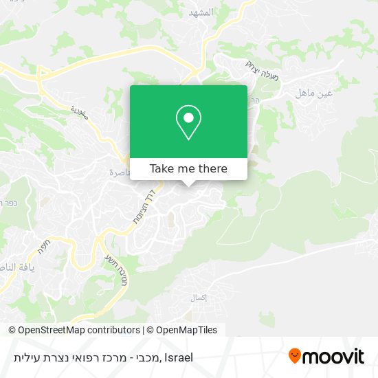 מכבי -‏ מרכז רפואי נצרת עילית map