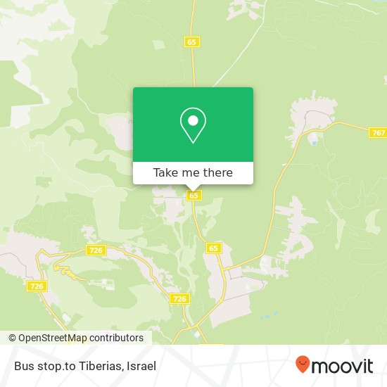 Bus stop.to Tiberias map