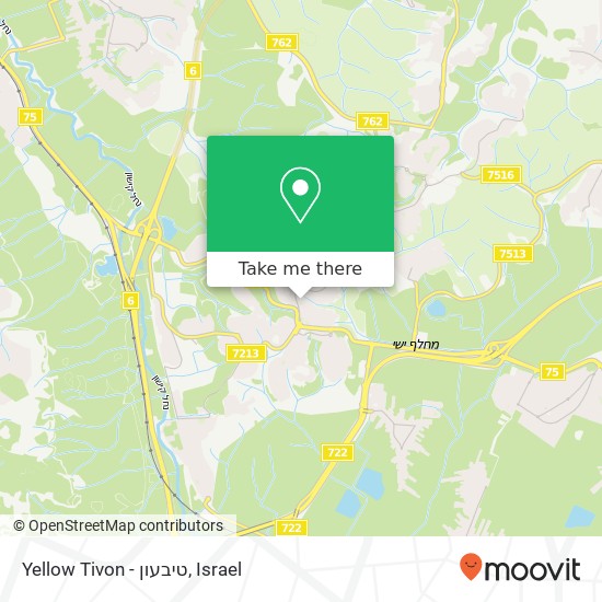 Yellow Tivon - טיבעון map