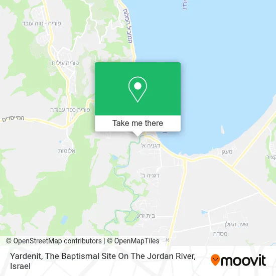 Yardenit, The Baptismal Site On The Jordan River map
