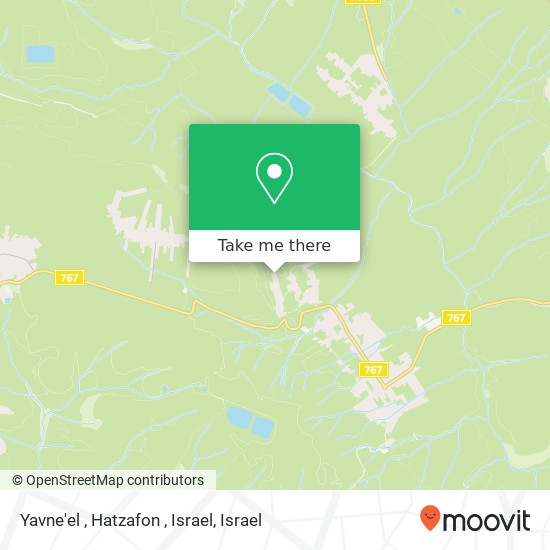 Карта Yavne'el , Hatzafon , Israel