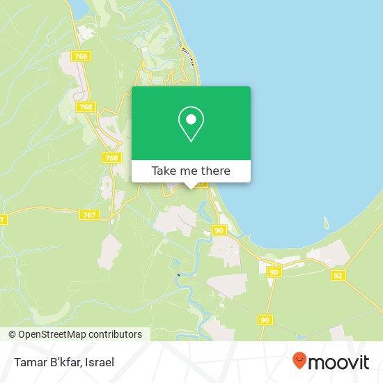 Tamar B'kfar map